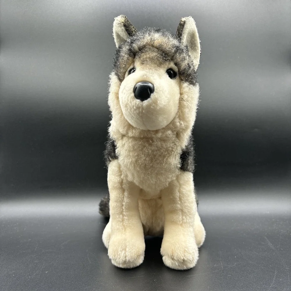 Douglas Atka Wolf The Cuddle Toy Realistic Plush Stuffed Animal Gold Eyes